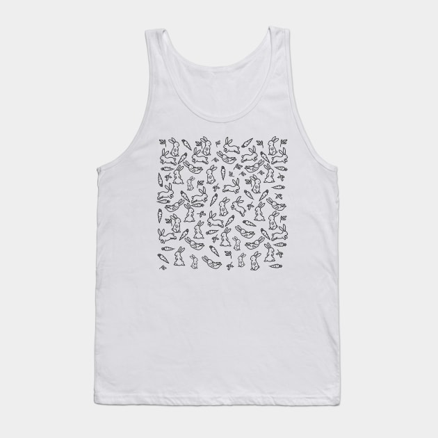 Jumping Bunnies - Doodle Art Tank Top by Toto Hello